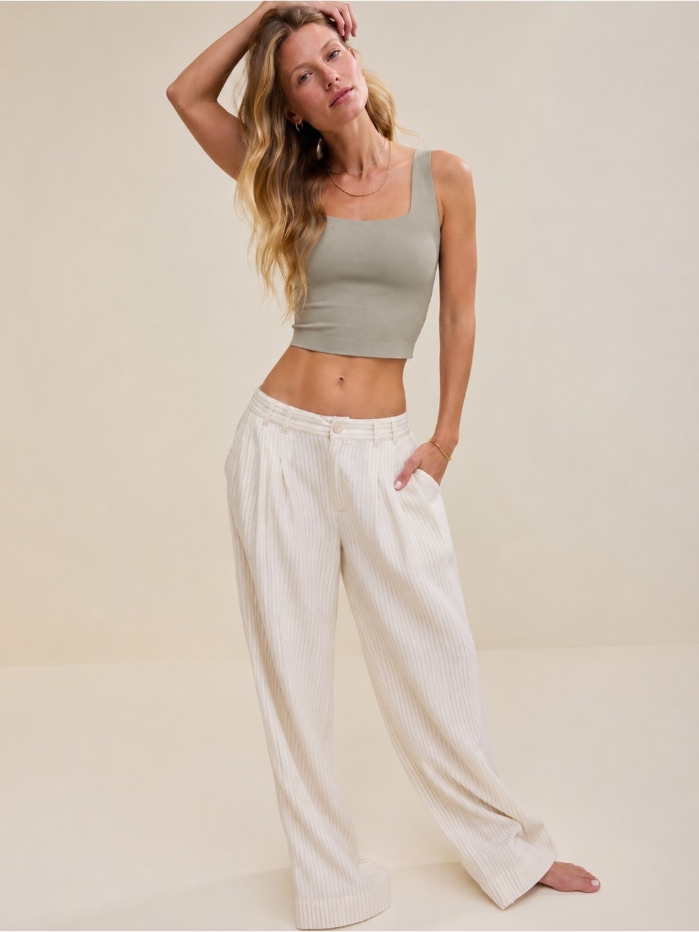 Aerie SMOOTHEZ Square Neck Tank Top